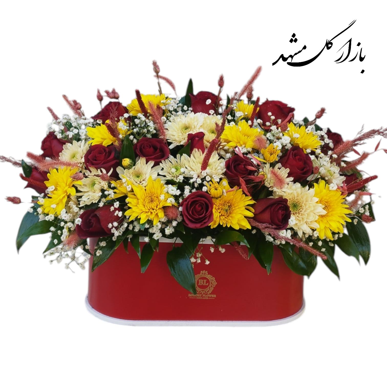 باکس گل قرمز بازار گل مشهد