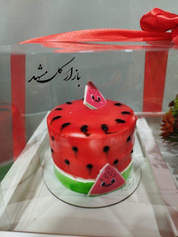 باکس گل و کیک تم یلدایی بازار گل مشهد