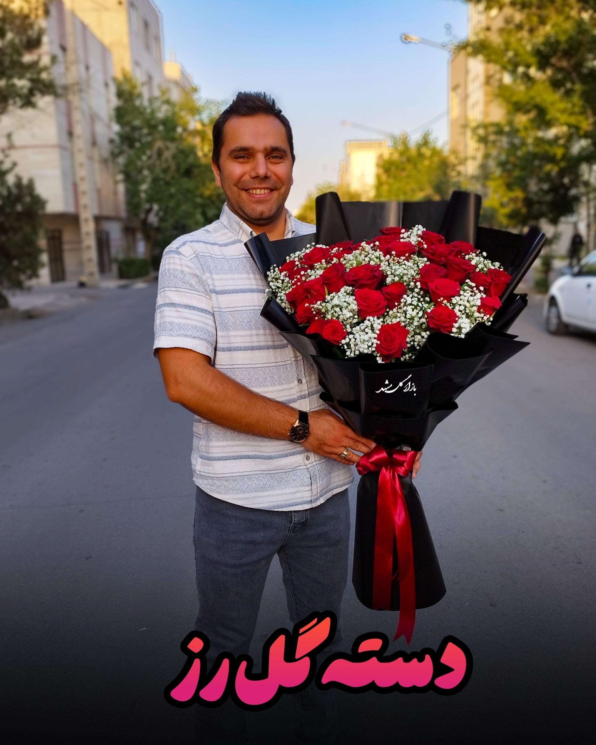 دسته گل رز و عروس گلفروشی مشهد